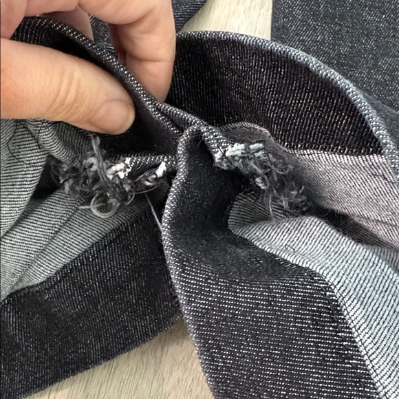 SPANX everywhere wide leg jeans size large on charcoal slimming high waist - Picture 6 of 8